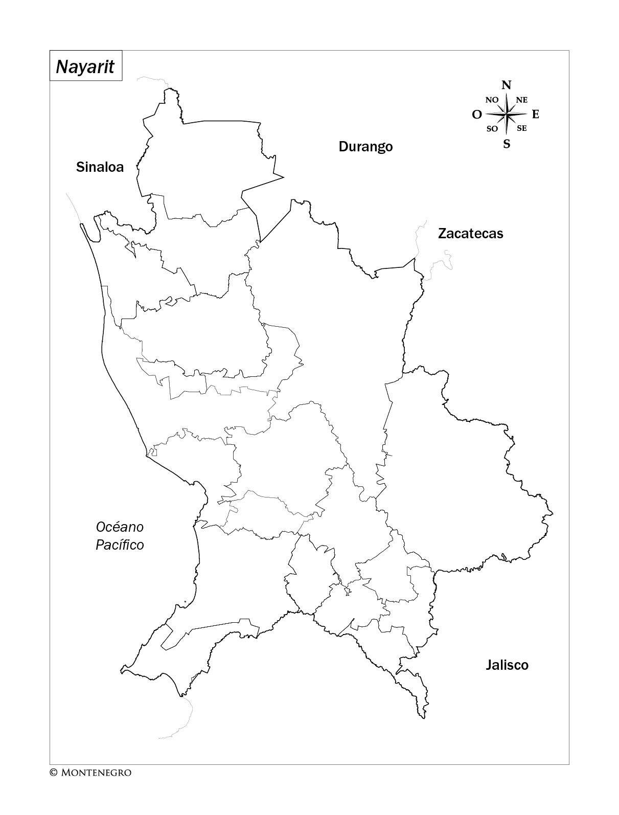 Mapa En Blanco De Los Estados Del Suroeste Para Imprimir Free Map,
